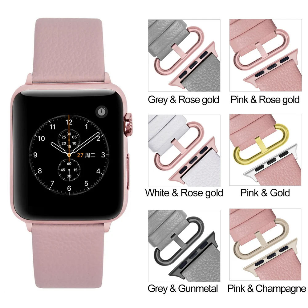 Ремешок из натуральной кожи для Apple Watch Band 44 мм 40 мм 42 мм 38 мм iWatch Watch для Apple Watch Band ремешок для часов Series5/4/3/2/1