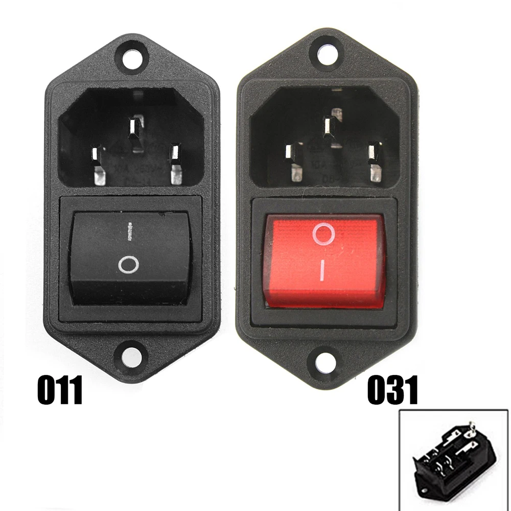 Шнур питания переменного тока IEC320 C14 1 шт. входная розетка с клавишным