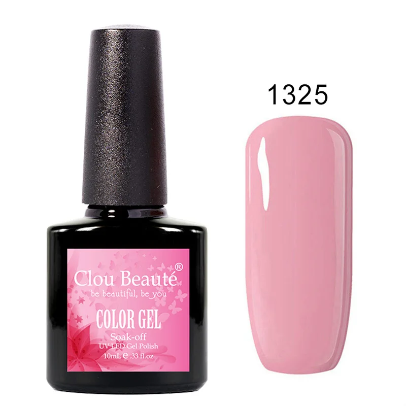 1325 Clou Beaute мягкая цветная основа и верхнее покрытие УФ гель лак для ногтей 10 мл vernis полуперманентный УФ-гель для ногтей впитывающий гель лак 1325 - Цвет: 1325