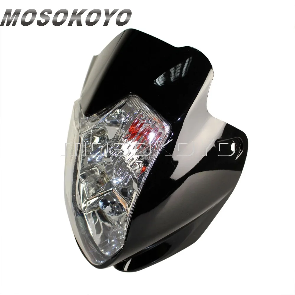 Фара для мотоцикла голая черная Honda CBR Yamaha FZ5 FZS FZ25 |