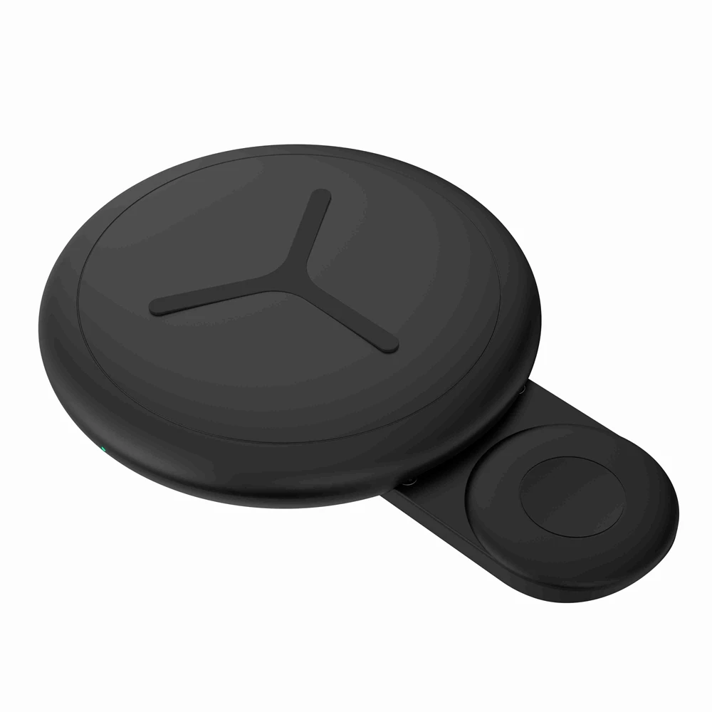 black charger 2 RAXFLY Беспроводной Зарядное устройство для iPhone XS Max XR XS X 2 в 1 Qi Беспроводной быстро Зарядное устройство для Apple Watch 1 2 3 4 для samsung S9 S8 S7 безпроводная зарядка для айфона - Тип штекера: black charger 2