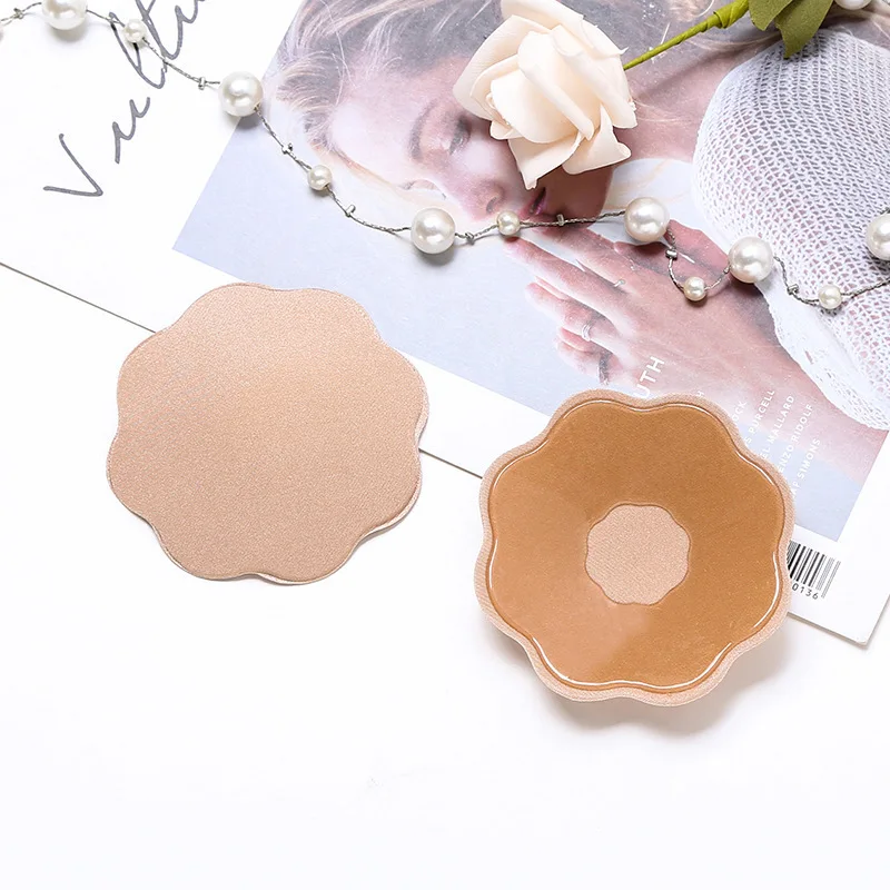 1 пара силиконовых ниппелей круглая черная накладка на соски самоклеящиеся