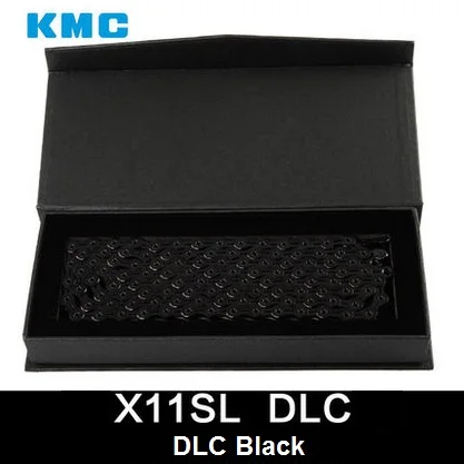 X11SL Black KMC 11 скоростные велосипедные цепи для шоссейных гонок X10SLX11SL система переключения передач высококлассная велосипедная цепь MTB Алмазное покрытие 10 скоростная цепь - Цвет: X11SL Black