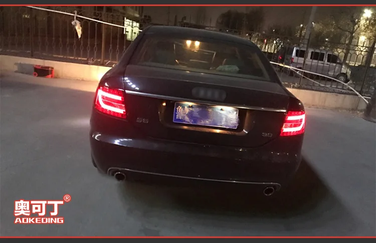 АКД стайлинга автомобилей для AUDI A6 светодиодная сигнальная лампа задний фонарь Светодиодные задние фары DRL+ стоп-сигнал багажник автомобильные аксессуары