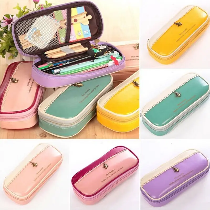 1 шт. многофункциональный косметички искусственная кожа карандаш чехол