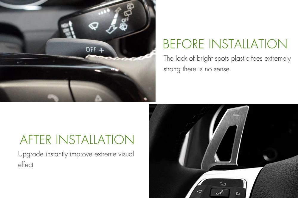 Black Metal Paddle Shift Shifter Extension For VW Volkswagen Golf GTI MK7/GOLF R GTD MK7/GTE MK7 Scirocco 2016 | Автомобили и