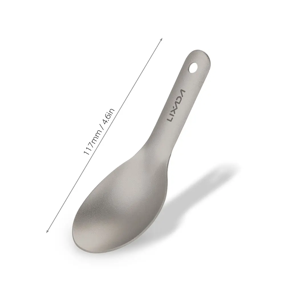 Lixada Открытый Кемпинг Пикник titanium Ложка Ручка для столовой посуды Titanium ложка