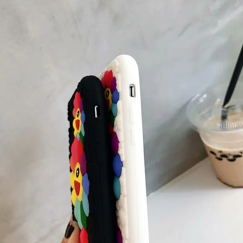 3D чехол для телефона с подсолнухом iPhone Xs max Роскошные Симпатичные из мягкого ТПУ