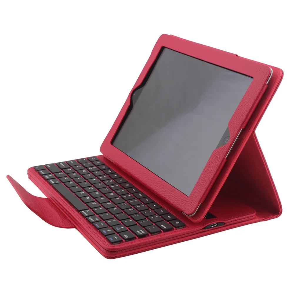 Для iPad 2/3/4 смарт-раскладушка из АБС-пластика Bluetooth русский/Иврит/Испанский Клавиатура чехол крышка с Перезаряжаемые 4000 мА/ч, Мощность банка