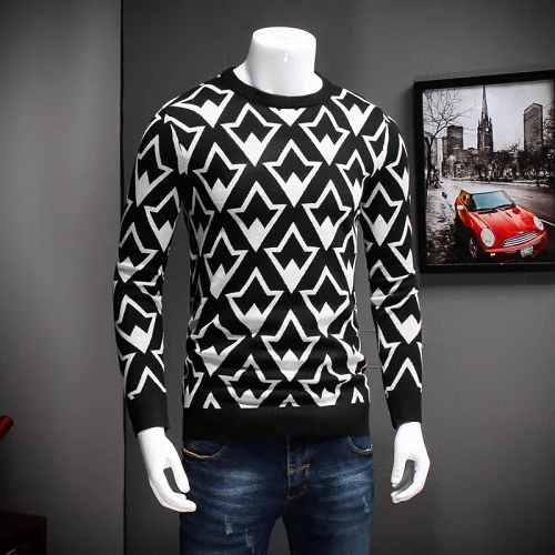 Новый Бренд Мужские Свитера Плед Мода Пуловеры Мужской Одежды Плюс Размер 3XL 4XL 5XL