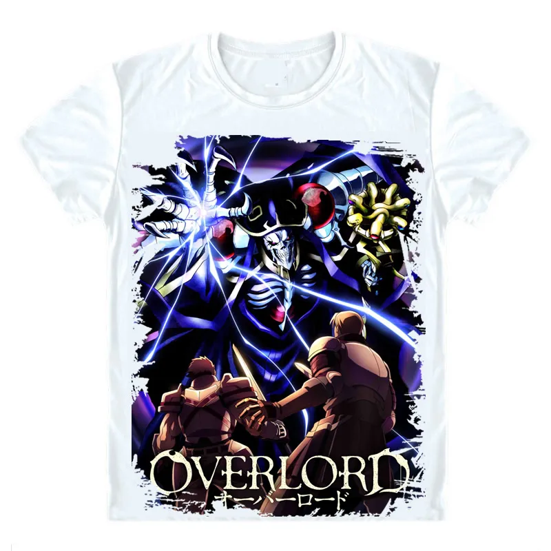 Футболки Overlord рубашки с коротким рукавом аниме Ainz Ooal Dress Ainzu Ру Goun Momonga Momon темный