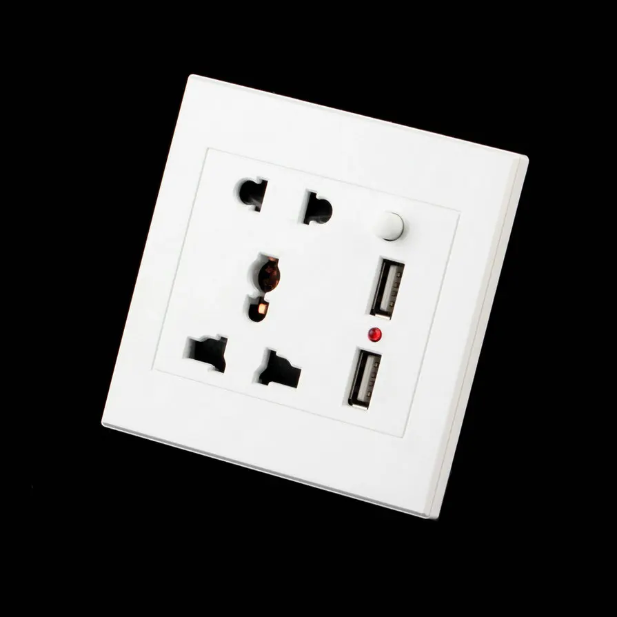 Новое двойное электрическое настенное зарядное устройство USB док-станция