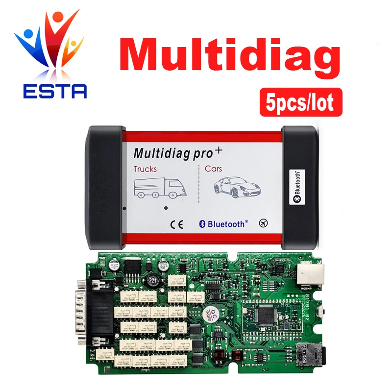 5 шт./лот 2017 Один Зеленый Доска tcs pro Multidiag + 2014.3 версия с 4 ГБ TF карта bluetooth для