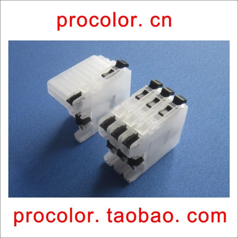 Новый многоразовый струйный картридж PROCOLOR LC663BK LC663C LC663M LC663Y LC665XL-C M Y для BROTHER LC669XL-BK