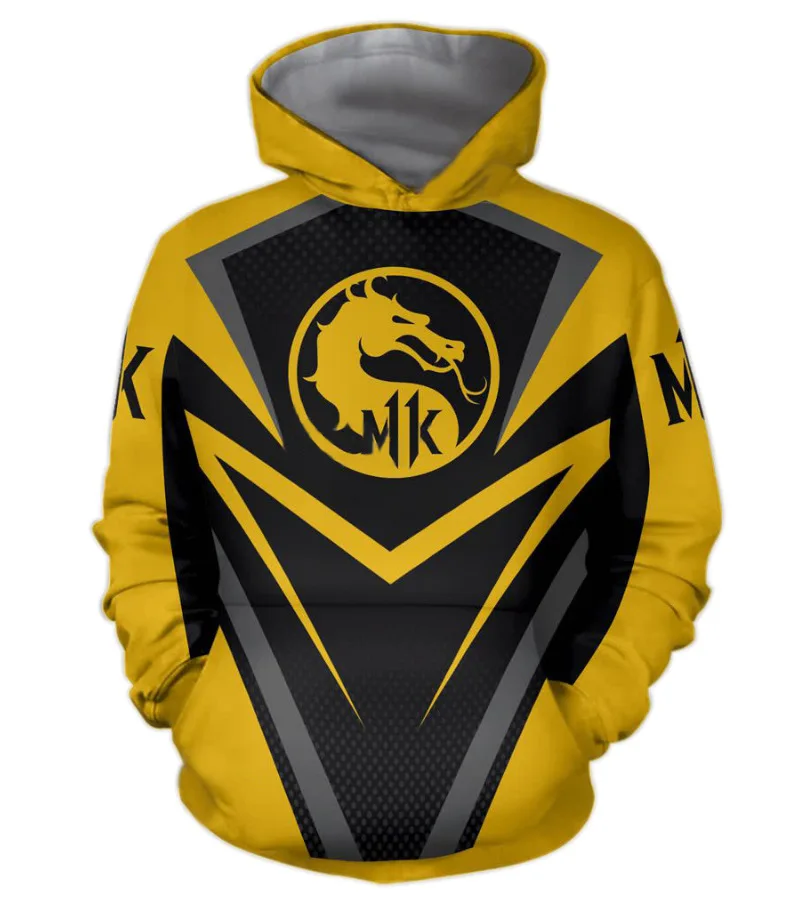 Золотой Mortal Kombat X Sub-Zero Scorpion, футболка для косплея, костюм для мужчин и женщин, толстовки на молнии, Толстовки, Толстовки Mortal Kombat, куртки - Цвет: Золотой
