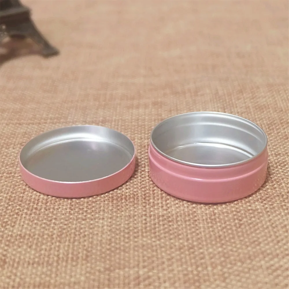 

10g Small Aluminum Jar Lip Balm Cosmetic Batom Cream Bottle Refillable Gold Silver Pink White Containers 100pcs