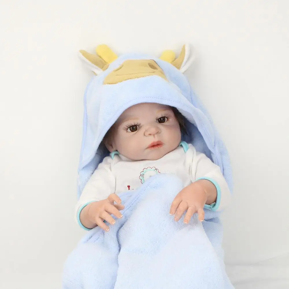 22 дюймов 55 см Reborn Baby куклы реборн силиконовая милые одеяло для девочек на день