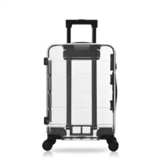 transparent suitcase CARRYLOVE 20 дюймов прозрачный чехол на колесиках дорожный костюм чехол 2" жесткая Боковая Сумка на колесиках - Цвет: transparent suitcase