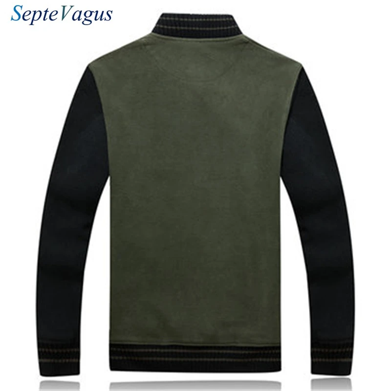 Мужская Утепленная куртка на молнии с воротником стойкой|army green jacket|brand jacketbusiness