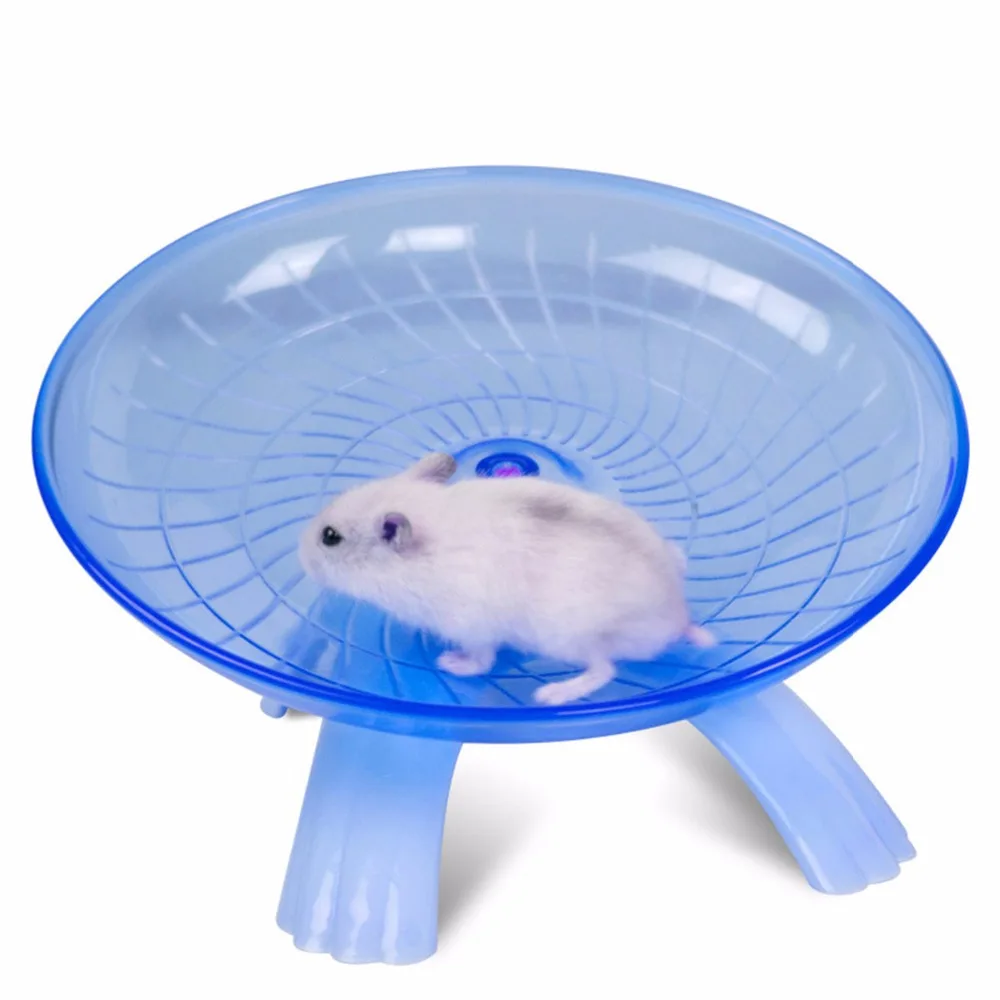 2 Colors Plastic Small Pet Toy Funny Hamster Mouse Running Disc Flying Saucer Exercise Wheel Animal Jogging Plate Toys | Дом и сад