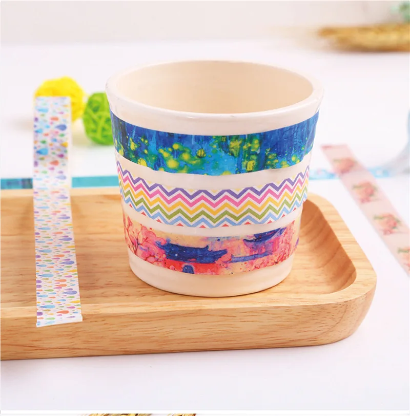 DIY декоративная Kawaii васи лента 15 мм* 10 м листья цветка Сакура японский стикер для канцелярских товаров книги Скрапбукинг