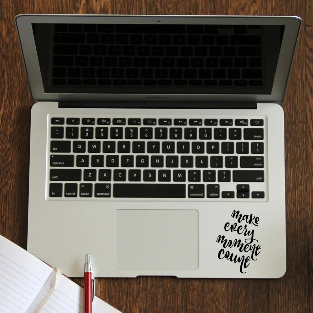 Ценить время Цитата Виниловая наклейка на ноутбук трекпад стикер для Macbook Pro Air