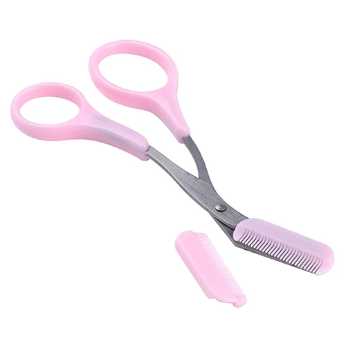 Women's Eyebrow Trimmer Comb Eyelash Hair Scissors Cutter Remover Makeup Tool BGY3 | Красота и здоровье