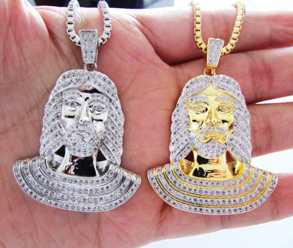 Ожерелье mciro с кубическим цирконием и Иисусом украшение в стиле хип-хоп со