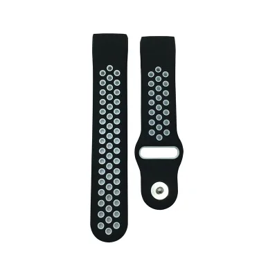 Black-White L Подходит для fitbit charge3 Двухцветный силиконовый сменный ремешок дышащий - Цвет ремешка: Black-White L