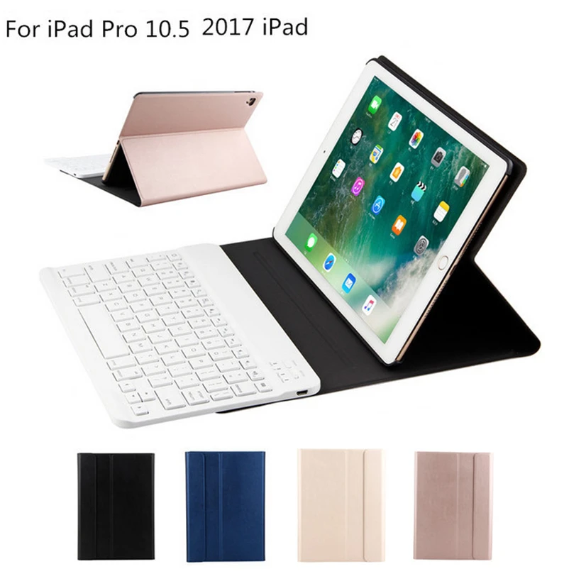 Leather Case For Apple iPad Pro 10.5 Wireless Bluetooth Keyboard+Slim Smart Folio Stand PU Cover J02T|Клавиатуры| |