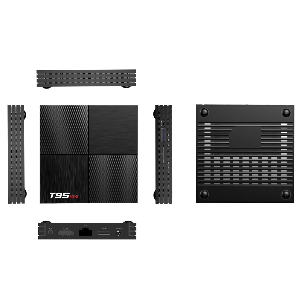Wechip 6K T95 Мини Android 9,0 Смарт ТВ приставка Allwinner H6 Поддержка 2,4 ГГц WiFi 2 Гб 16 Гб четырехъядерный телеприставка PK TX6 медиаплеер