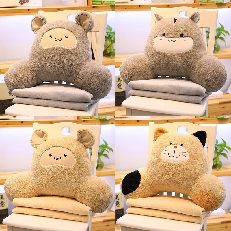 

Cute cartoon series lumbar pillow blanket plush toy cushion pillow air conditioning blanket office nap pillows