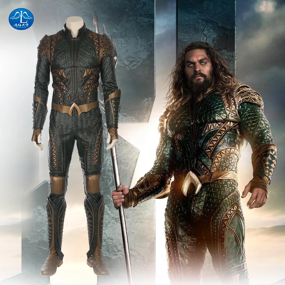MANLUYUNXIAO Justice League Arthur Curry Aquaman карнавальный костюм костюмы на Хэллоуин для Мужчин зеленый комбинезон костюм аквамена