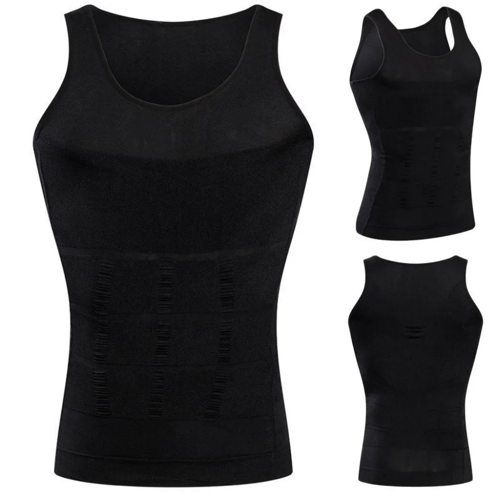 Men Slim Body Lift Shaper Belly Fatty BUSTER Underwear Vest Corset Compression 2018 New Dropshipping | Мужская одежда