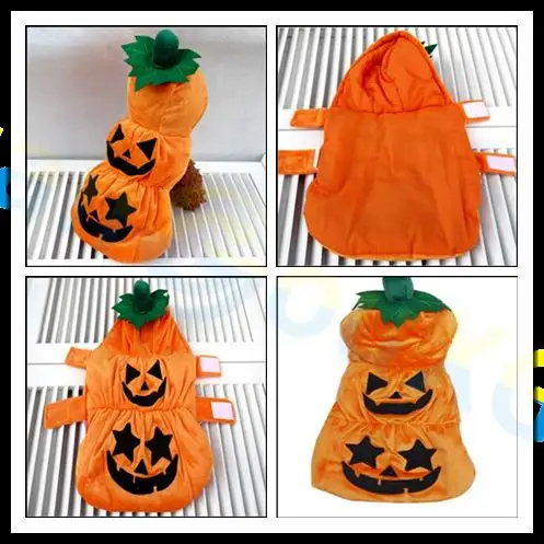 10pcs Halloween Party festival Cat Clothes Teddy Puppy Dog hamburger Clothes Winter Hot Dog Pet Winter vest Halloween decoration