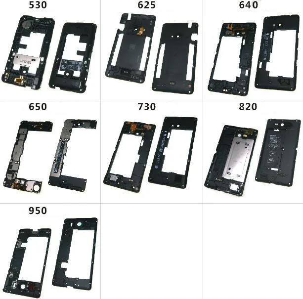 Средняя рамка для Nokia Lumia 530 625 640 650 730 820 950|Корпусы и рамки мобильных телефонов| |