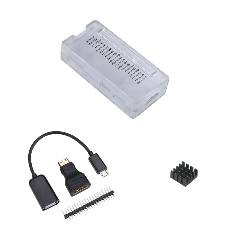 Raspberry Pi Zero W прозрачный чехол из АБС пластика корпус GPIO Справочная коробка +