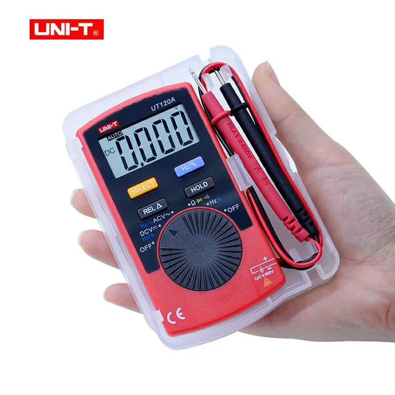 Цифровой мини-мультиметр UT120A с ЖК-дисплеем размером ладони автоматическим