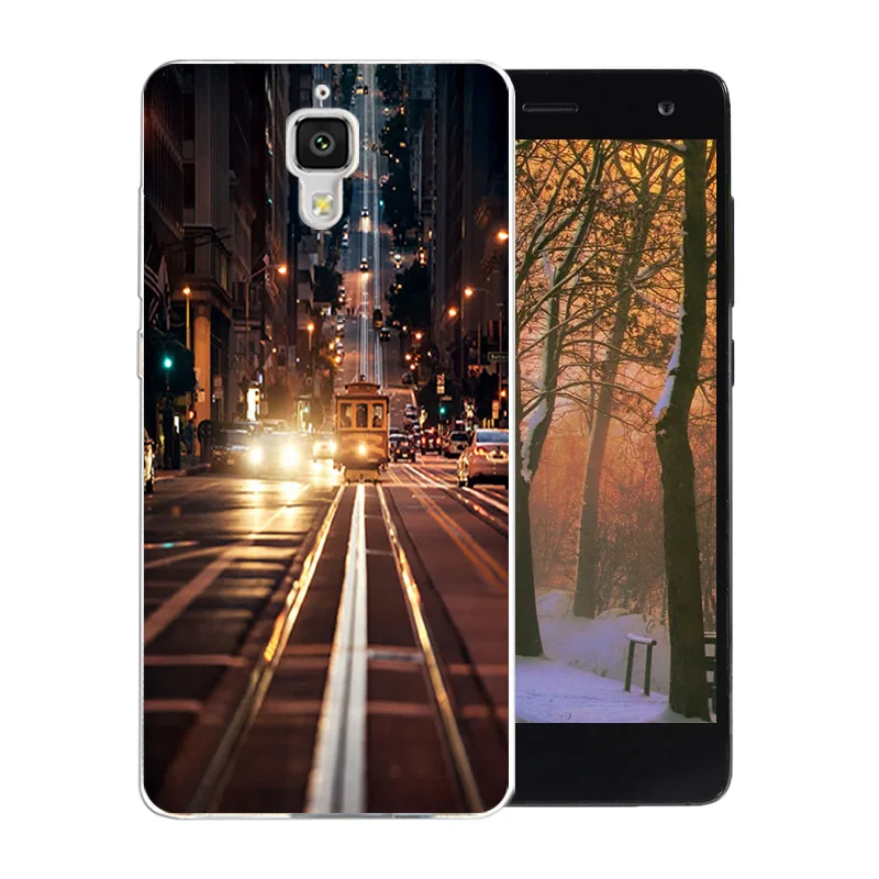 Soft Case for Xiaomi Mi4 Cases Silicon Cover Mi 4 Funda Grimace Pattern TPU Phone Bag M4 Back |