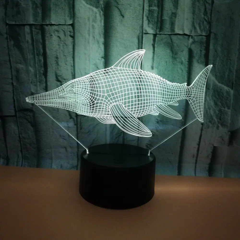 3d лампа ночник рыбный Датчик Свет лампада детская Lampade candeiro Lampki Nocne Романтический
