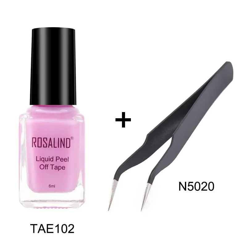 ROSALIND Гель-лак для ногтей праймер шелушитель лента 6 мл 4 цвета для маникюра ногти пилинг Базовое покрытие гель-краска для ногтей - Цвет: TAE102 Set