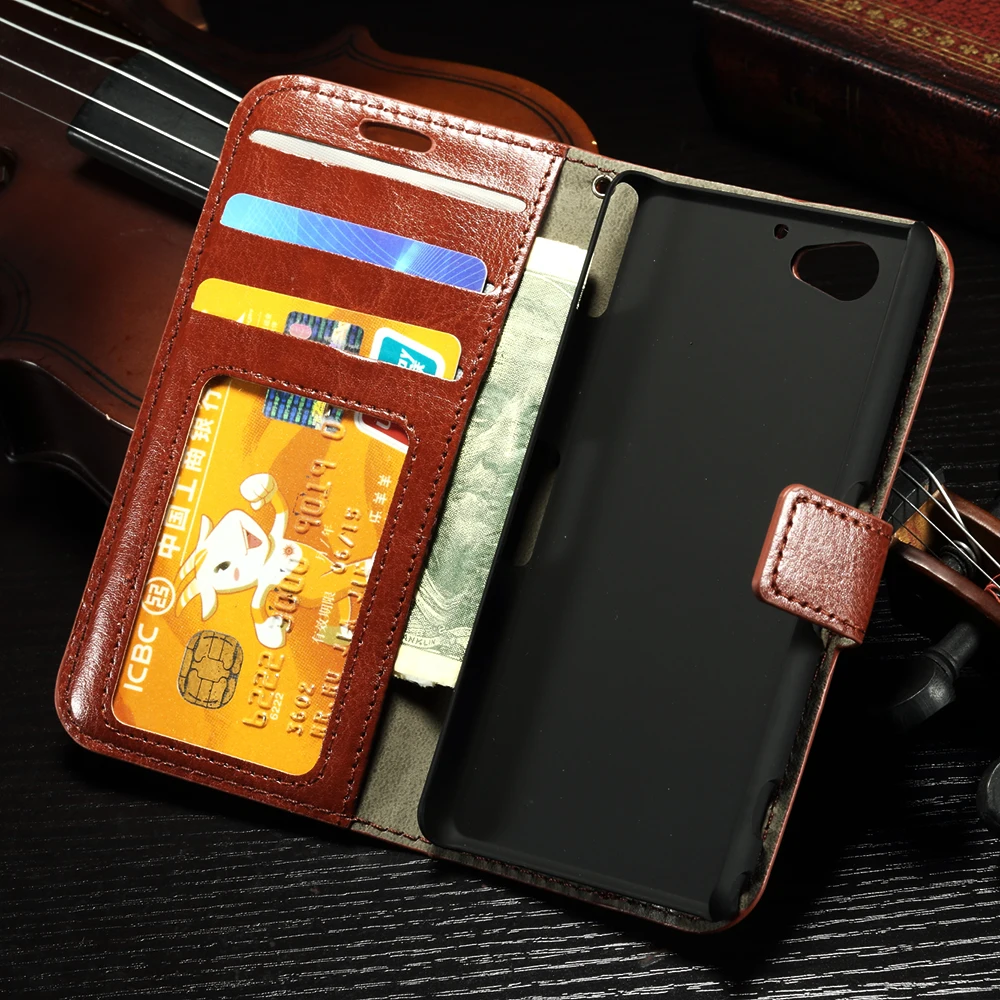 Flip cover for Sony Xperia Z2 mini Leather wallet case For phone funda coque bags | Мобильные телефоны и аксессуары