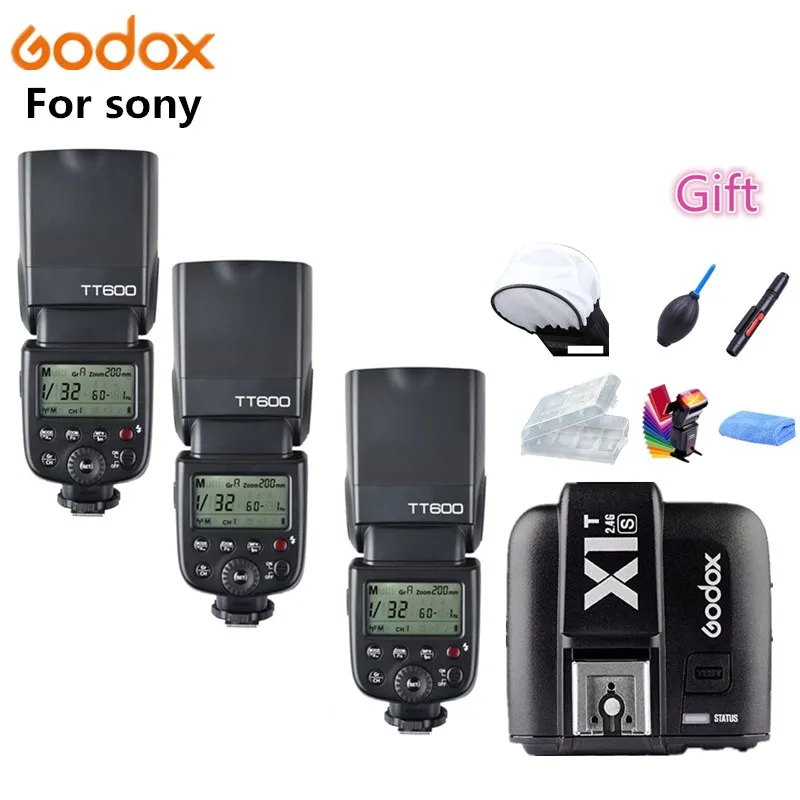 Godox TT600s камера Вспышка Speedlite 2 4G беспроводной мастер Slave X1T S HSS TTL для Sony a6000 a7 II III a58