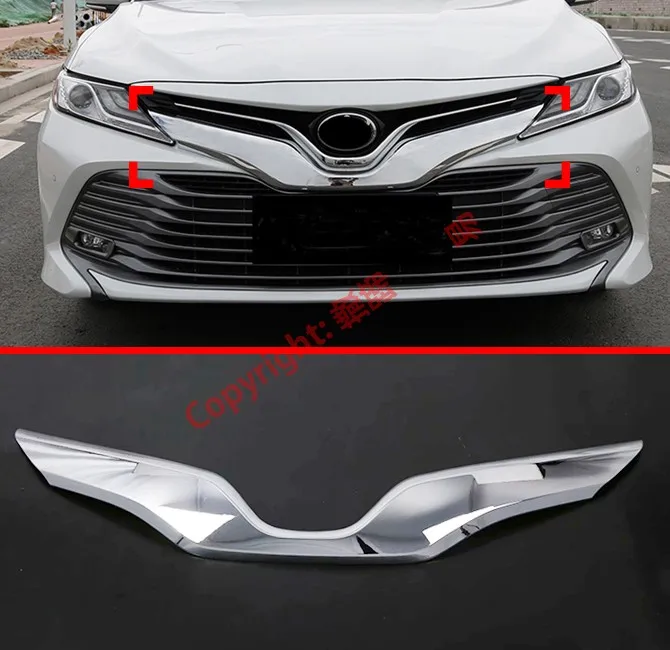 Накладка на переднюю решетку радиатора из АБС пластика для Toyota Camry MK8 2018
