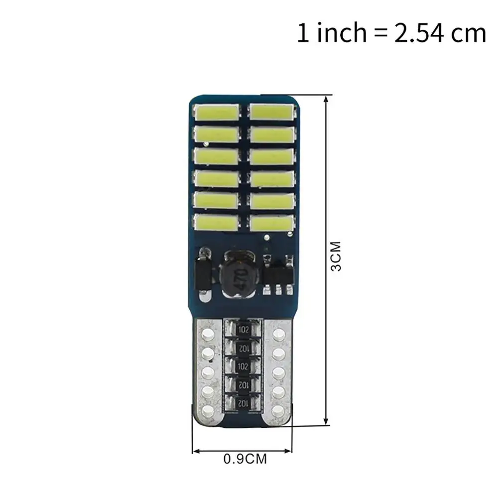 JOGMACHINE T10 24smd светодиодный светильник автомобильная лампа CANBUS без ошибок 4014 12В 24В