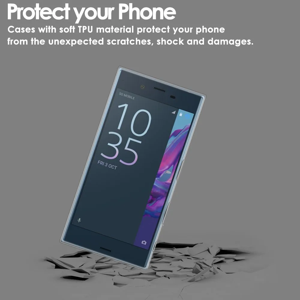 Для sony Xperia XZ/корпус XZS Ультратонкий Прозрачный Мягкий ТПУ силиконовый чехол без царапин и пыли