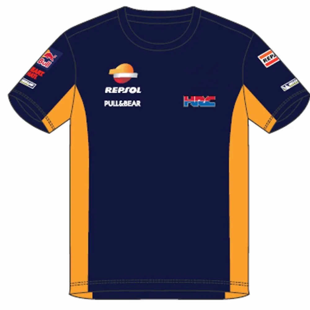 Мужская Модифицированная Футболка с принтом Repsol HRC для мотоцикла honda летняя