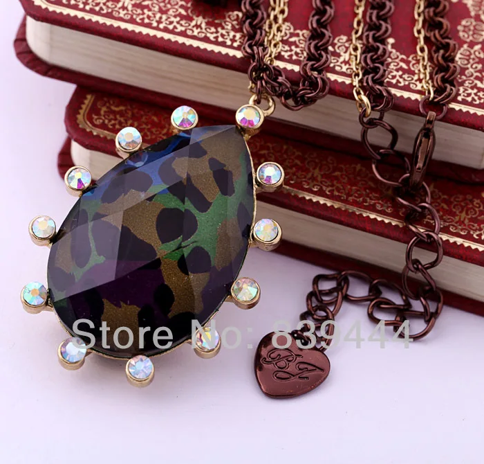 New Accessories Fashion Opaque Navette Tear Drop Necklace | Украшения и аксессуары