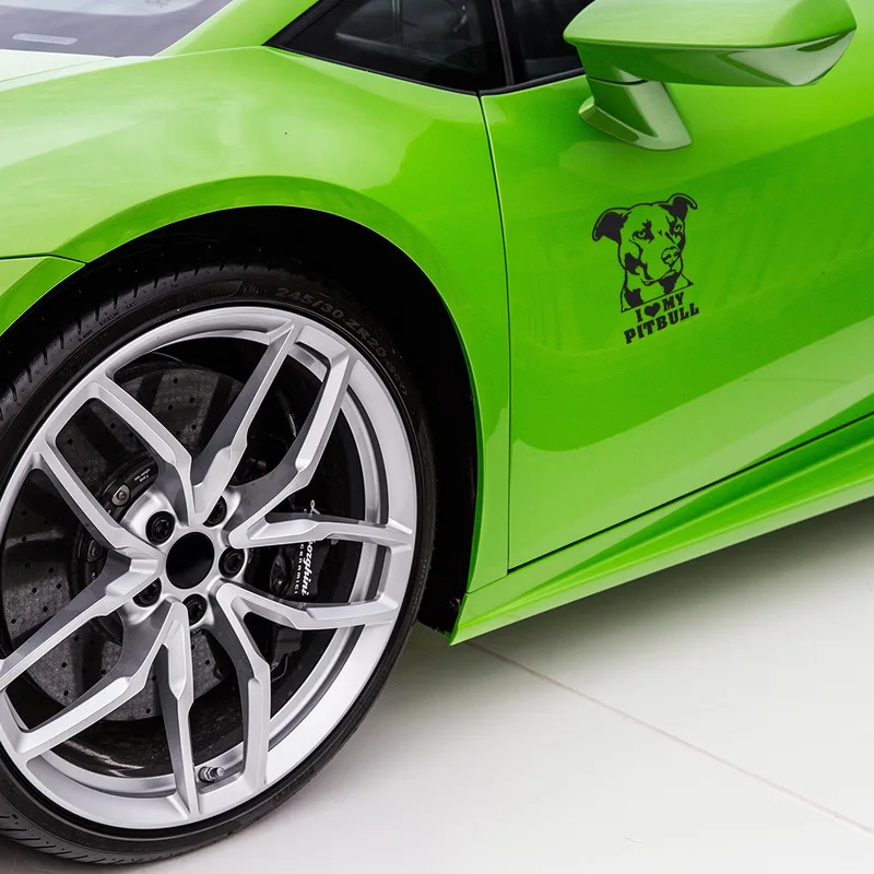 Черный питбулл Автомобильные наклейки ПВХ черная собака для компьютера стикеры
