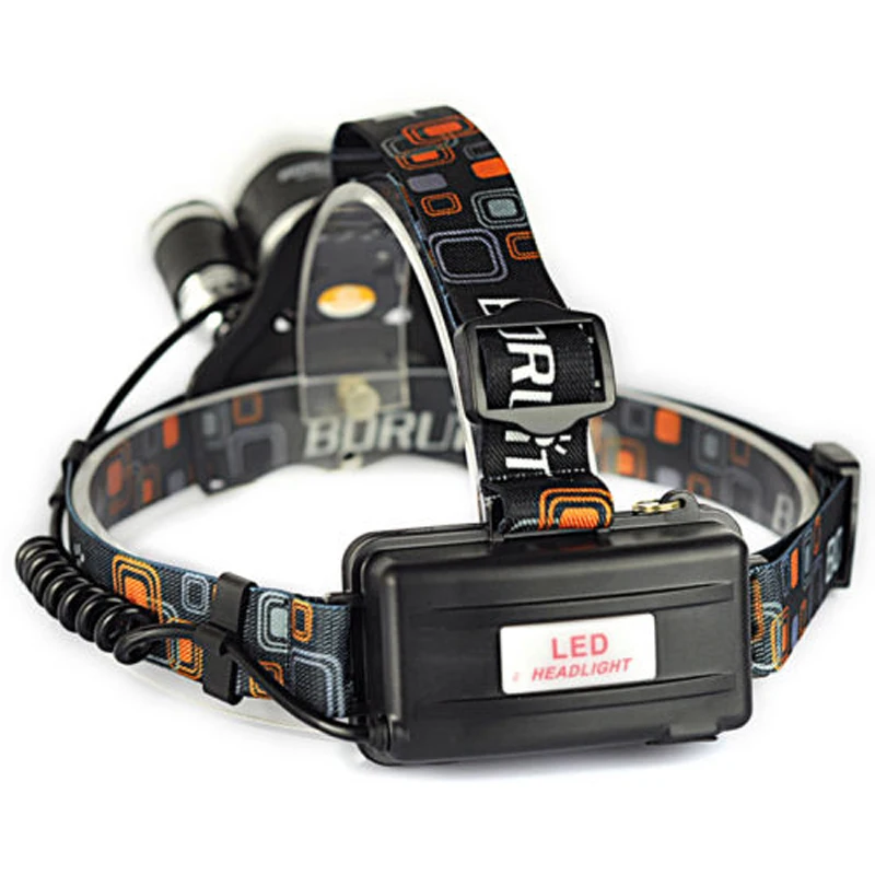 BORUIT 6000lm 3x XM-L T6 светодиодный 4-режимный налобный фонарь + 2X18650 зарядное устройство